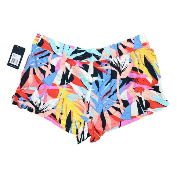 PJ Salvage Bright Tropical Print Staycation Lounge Shorts - Size Large - Picture 2 of 4